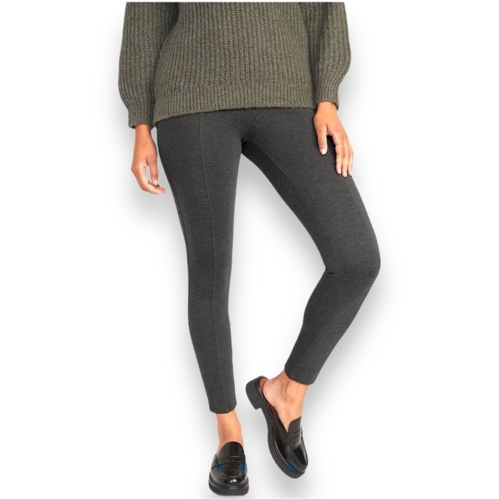 Old Navy Size XL Extra High-Waisted Stevie Skinny Ankle Pants Dark Heather Gray